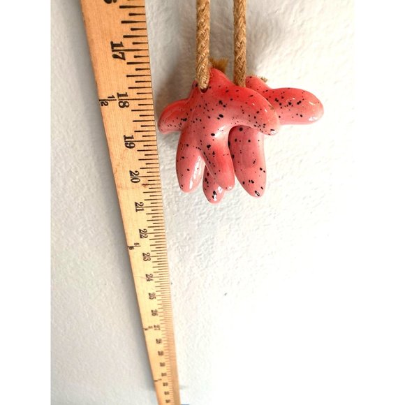 Pink Flamingo Key Holder Ceramic With Rope Dangle Feet Vintagecore/ - Picture 6 of 11